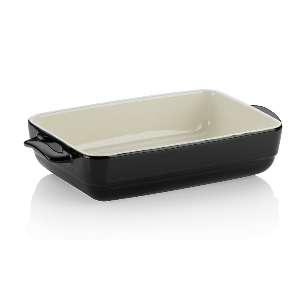 Levně KELA Zapékací mísa keramická MALIN 32 x 19 cm černá KL-11935