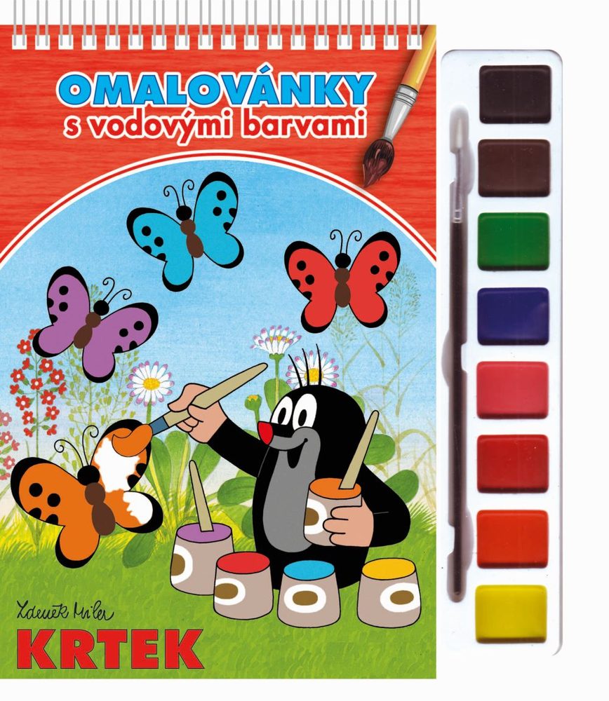 Levně Omalovánky s vodovými barvami a štětcem - Krtek 1