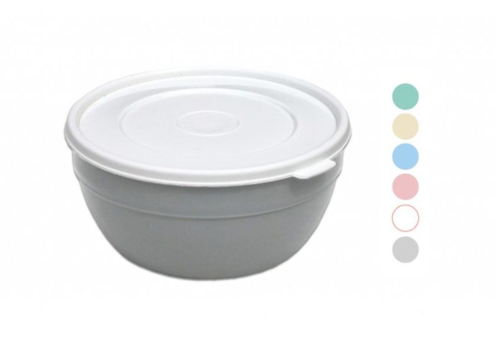 Levně miska d13cm polév.+víko, plast
