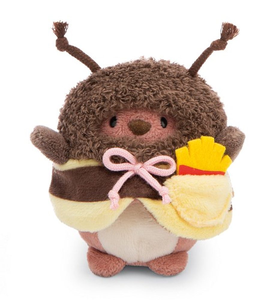 Levně NICI plyš MyMochi Medvídek Nomo 8cm v kostýmu včelky a hranolkami,set dárkové balení 8,5x6,5x10cm