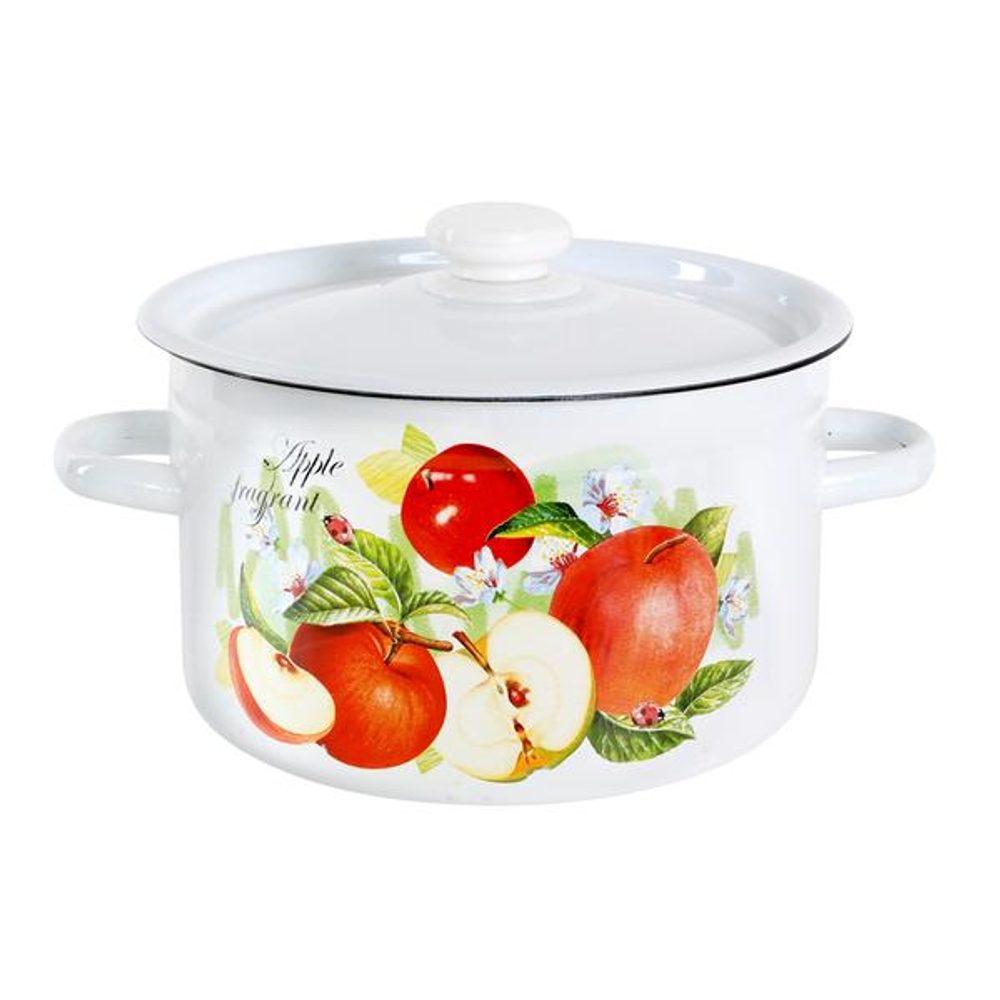 Levně TORO HRNEC S POKLICÍ 4,5L DEKOR OVOCE, SMALT