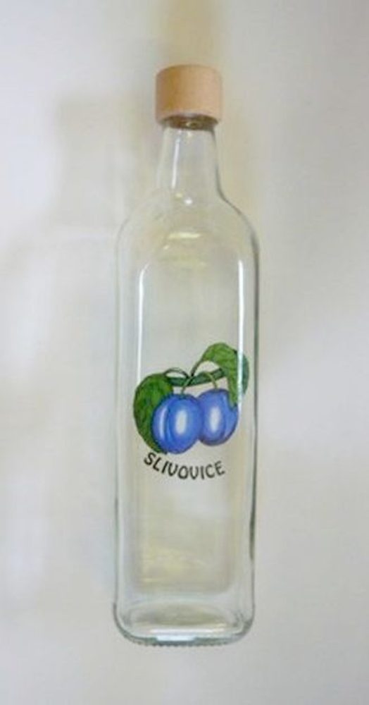 Levně láhev 0,7 l Vierkant 700ml, ŠVESTKY, uz.27 dřevo