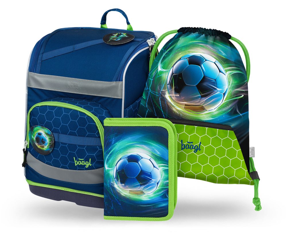 Levně BAAGL SET 3 Zippy plus Fotbalový míč: aktovka, penál, sáček