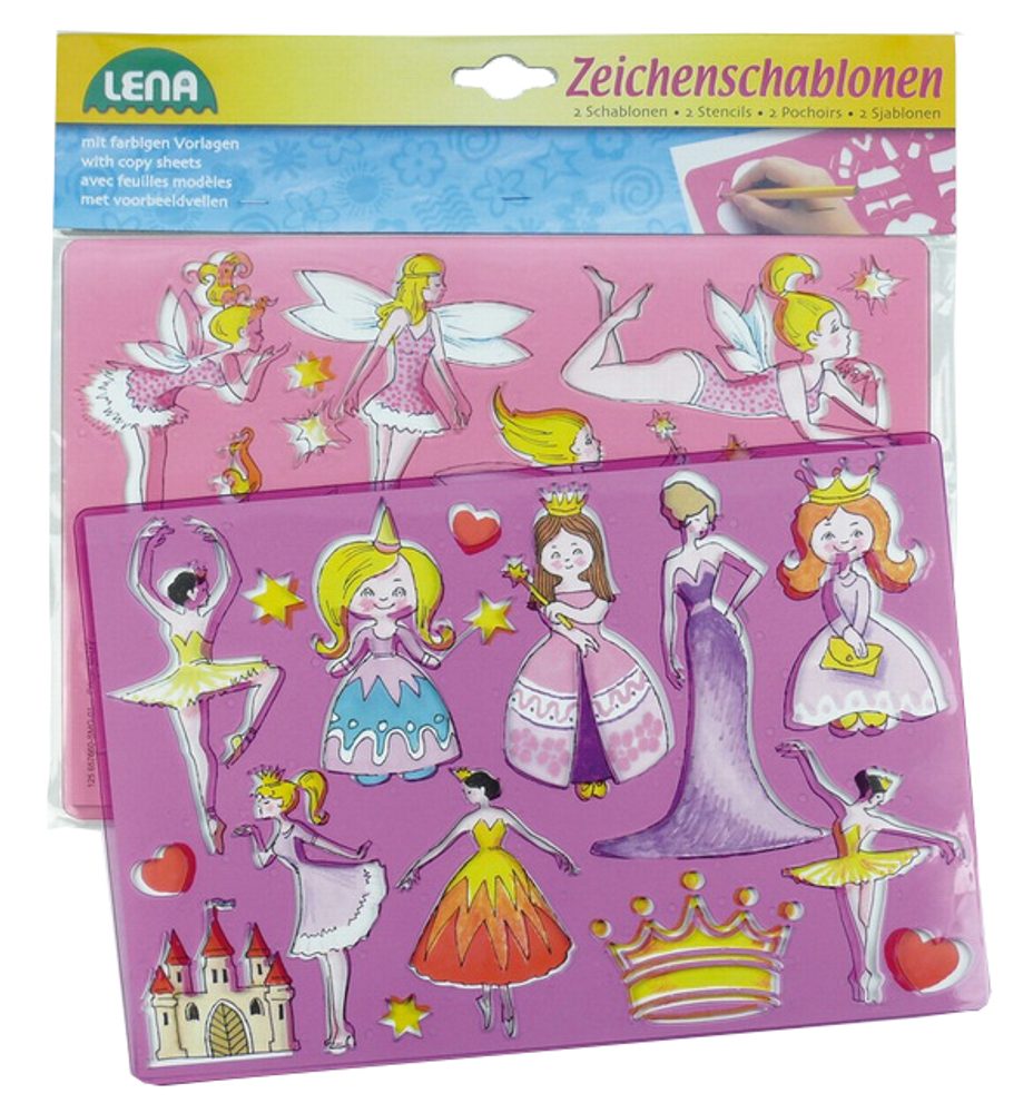 Levně Lena Kreslící šablony ( princezny, baletky)