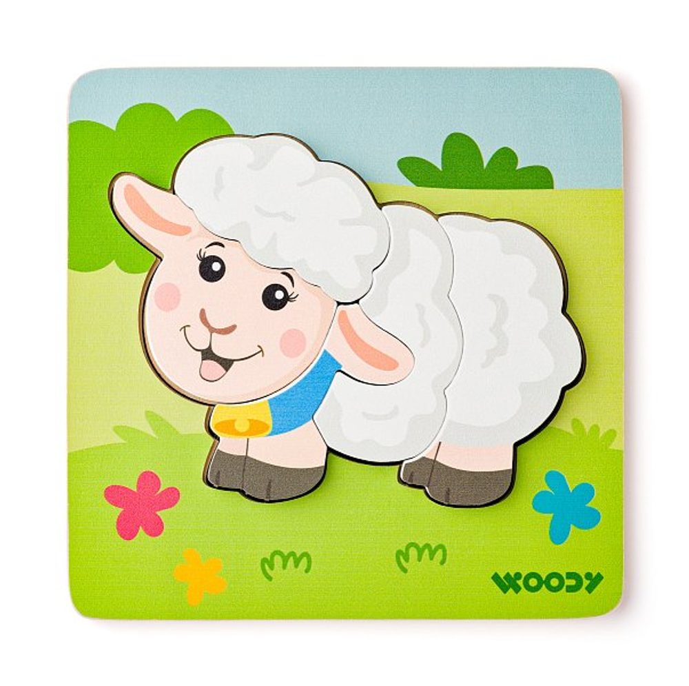 Levně WOODY Puzzle Baby - ovečka