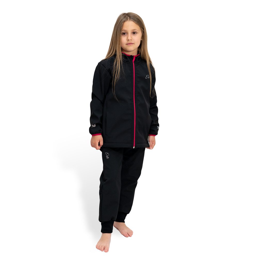 ESITO Dětská softshellová bunda DUO Raspberry pink - černá