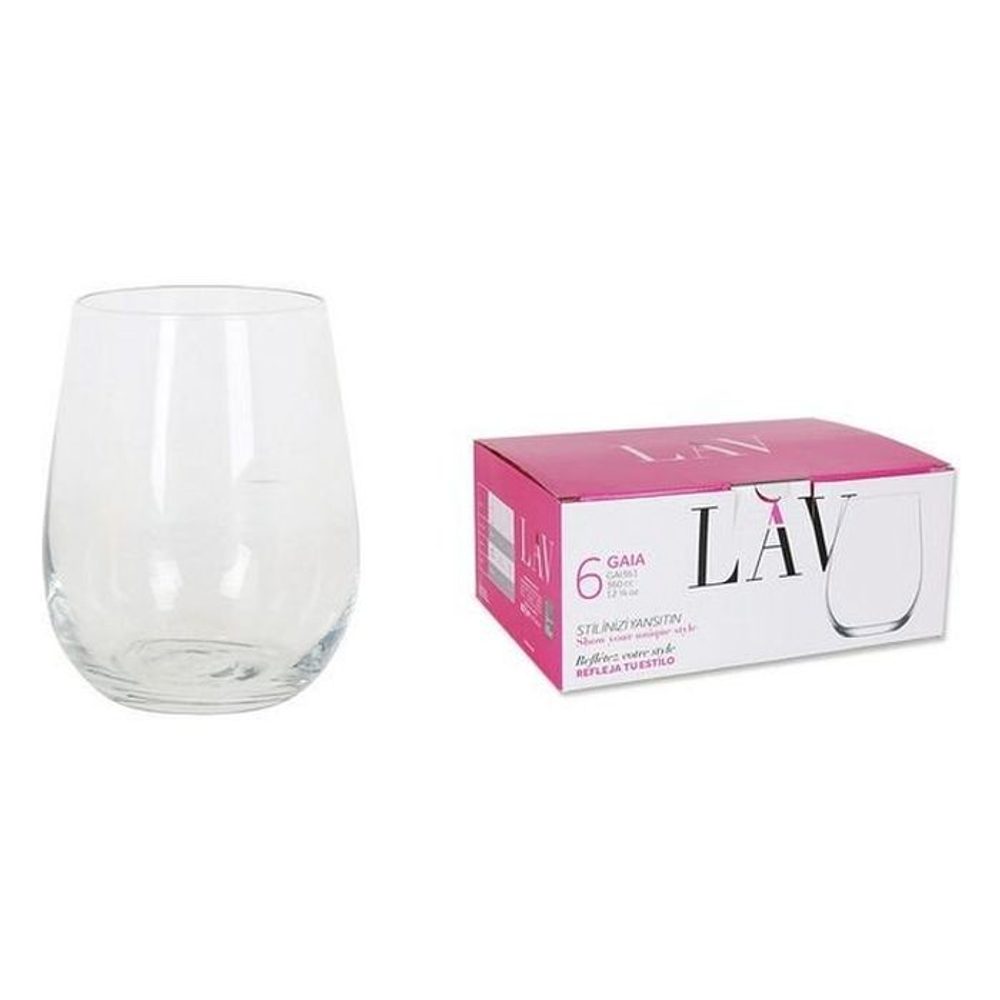 Levně sklen.360ml, 6ks GAIA, (KNK,FAN) voda, whisky