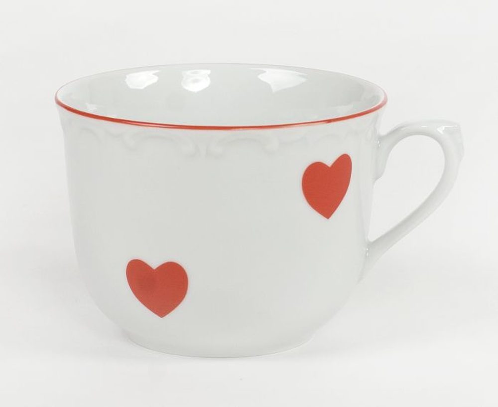 Levně hrnek 270ml R -ČERV.SRDÍČKA, čes.porcelán