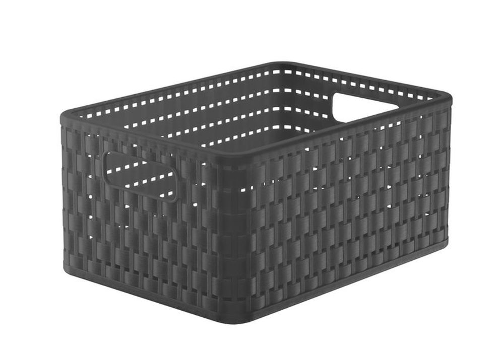 Levně koš-box 11,0l antracit COUNTRY A5+, 32,8x23,8x16, plast
