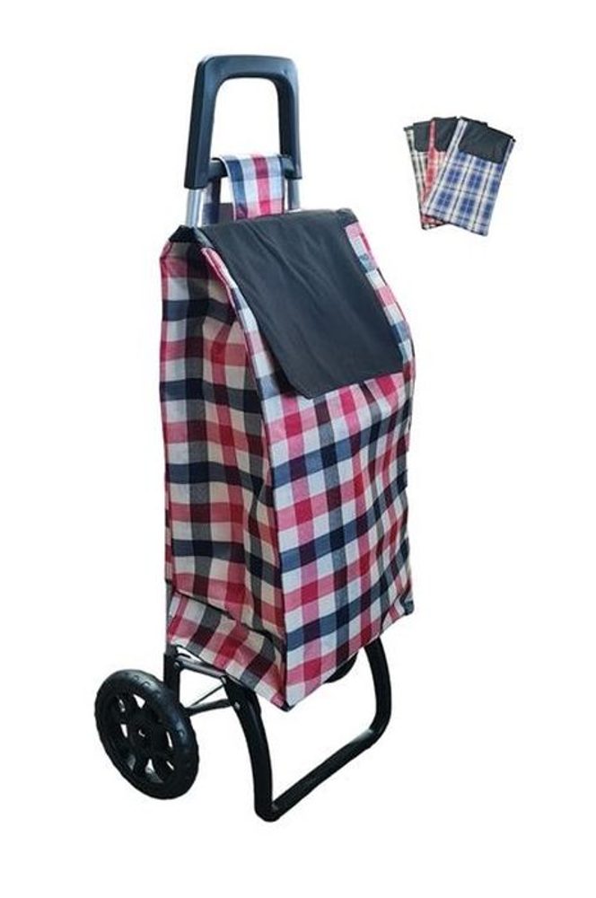 Levně taška s kol., KÁRO MIX barev, výška 100cm, textil