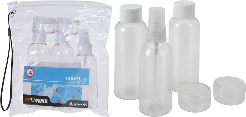 Levně dóza sada 5ks do letadla s taškou transp.plast