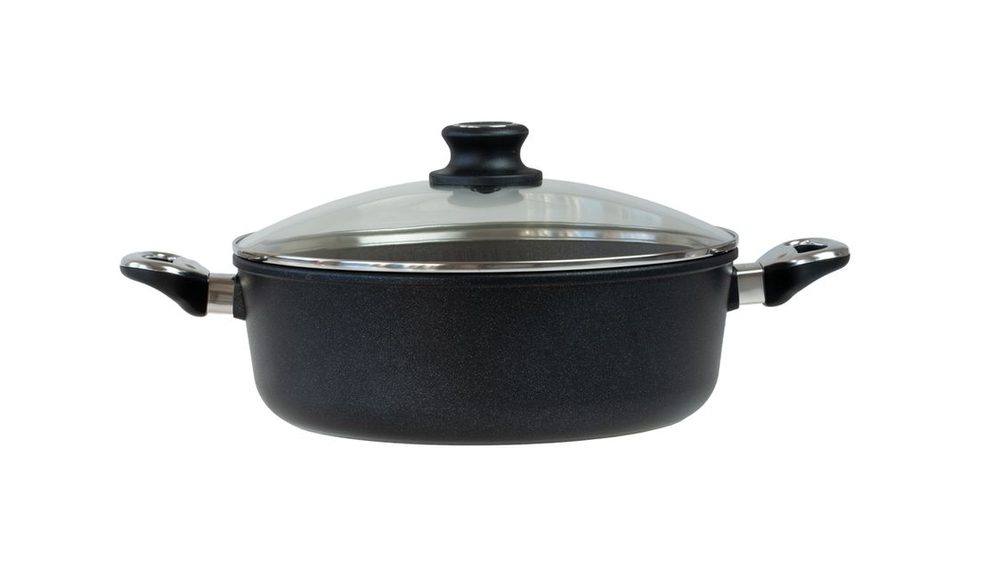 Levně hrnec d28x12,5cm+PO skl., BAF 5,9l, GIGANT litina, ind.