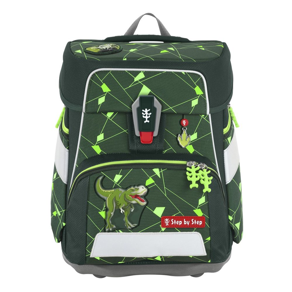 Levně Step by Step Školní aktovka SPACE SHINE, Dino Night Tyro - 5 dílný set, AGR certifikát