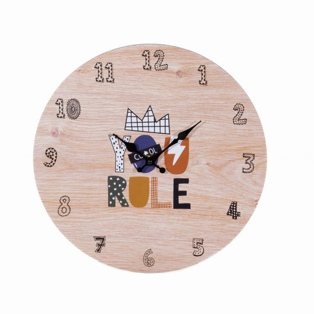 Levně SEGNALE Hodiny nástěnné dětský motiv 33 cm hnědá KO-Y36400640hned
