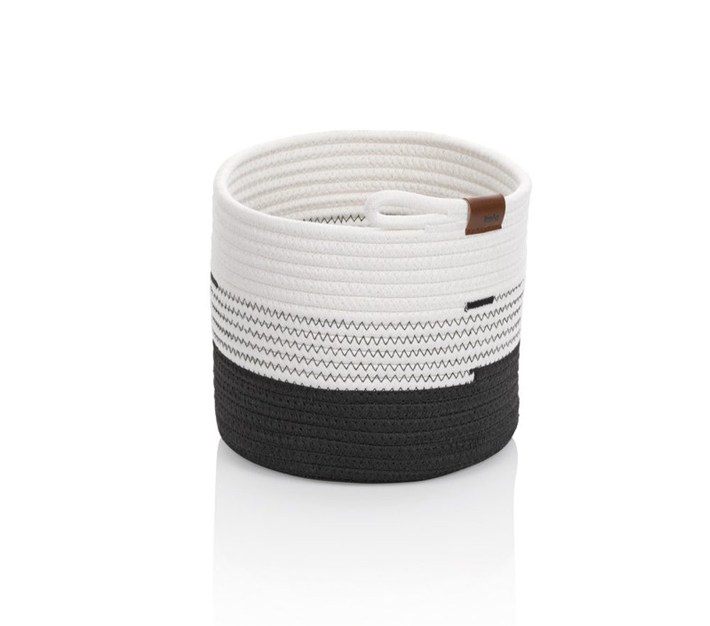 Levně KELA Košík Hedda 23 cm směs bavlna/polyester bílo-černá KL-24456