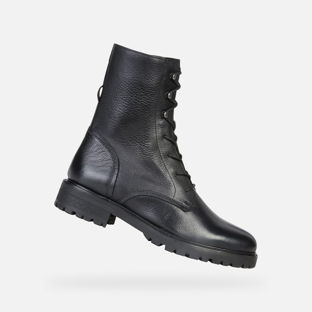 Černá dámská kotníková obuv Geox Hoara - 35