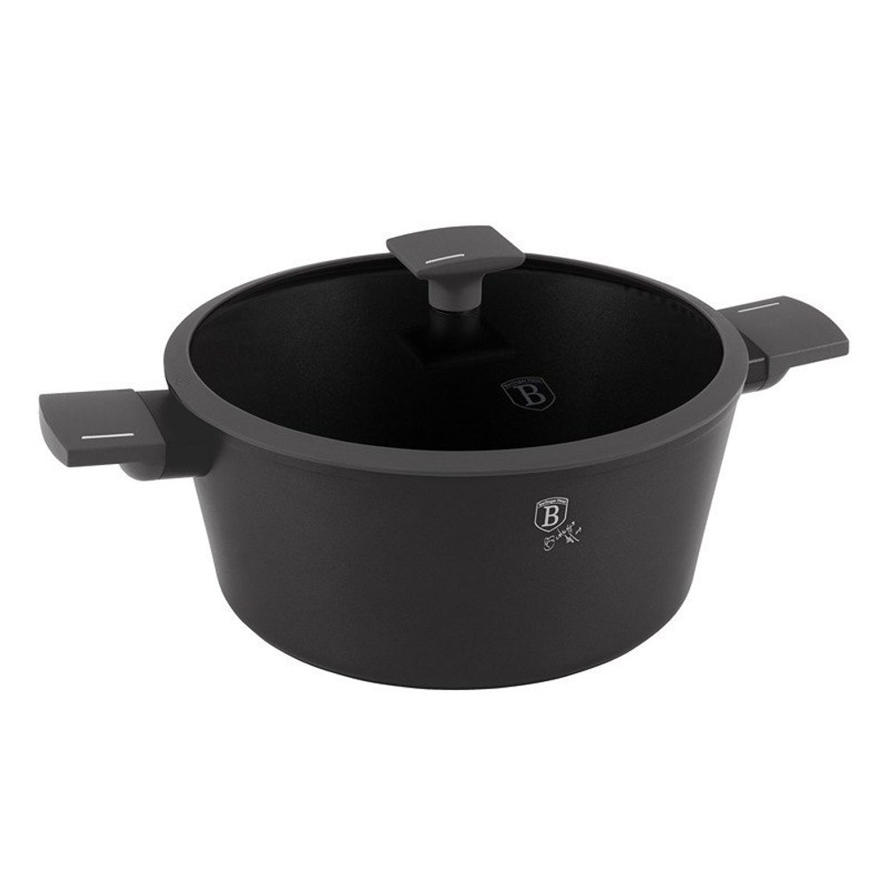 Levně BERLINGERHAUS Kastrol s titanovým povrchem a poklicí 28 cm Antracit Collection BH-8132