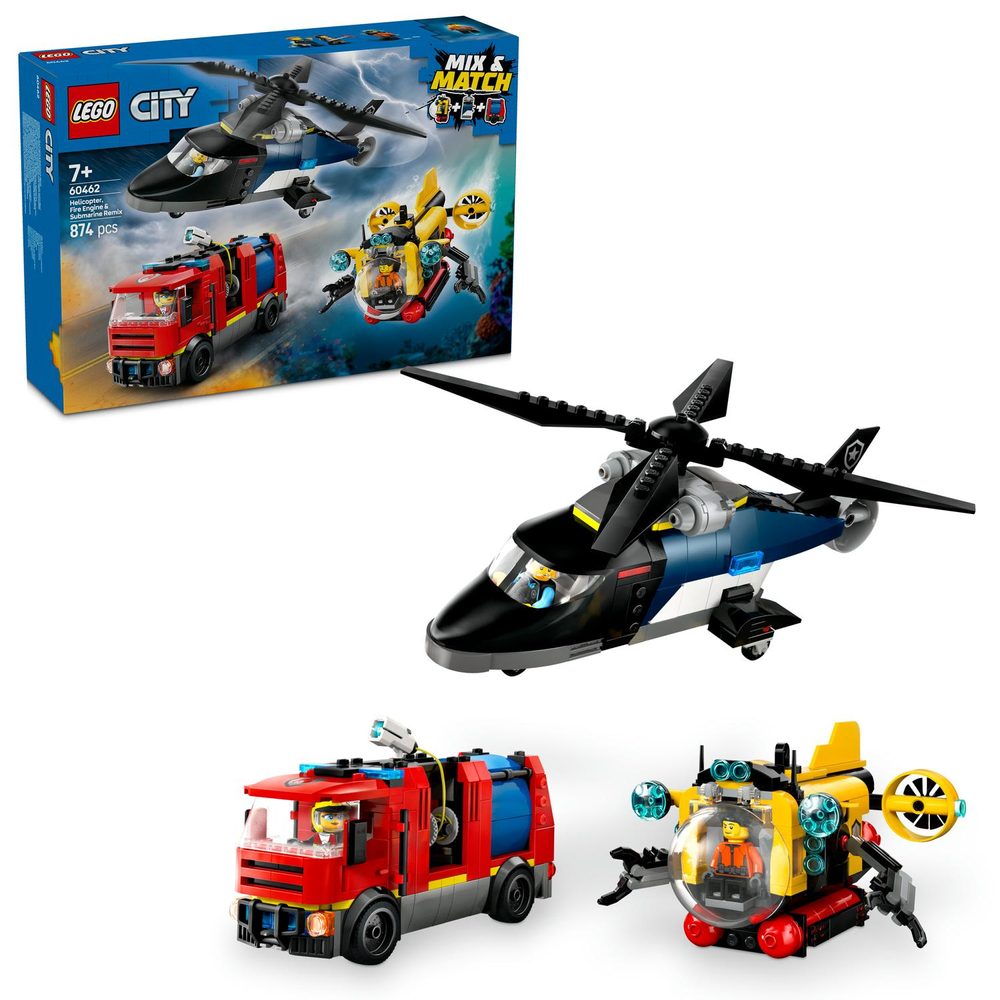 Levně Remix: Helikoptéra, hasičský vůz a ponorka
