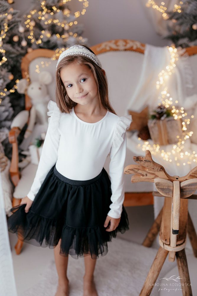 Levně Lily Grey Dívčí blůzka Lily Grey krémová tyl - 140