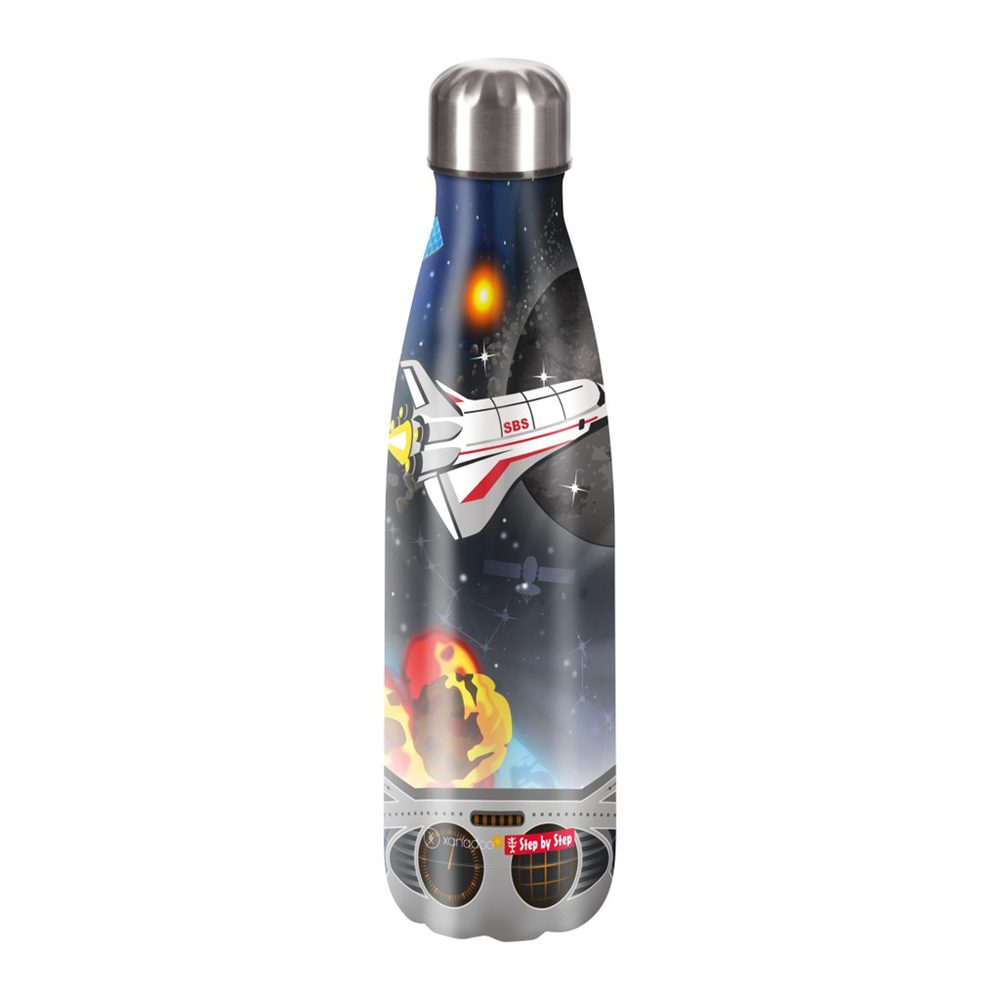 Levně HAMA Izolovaná láhev na pití z nerezové oceli 0,50 l, Vesmírná raketa Rico
