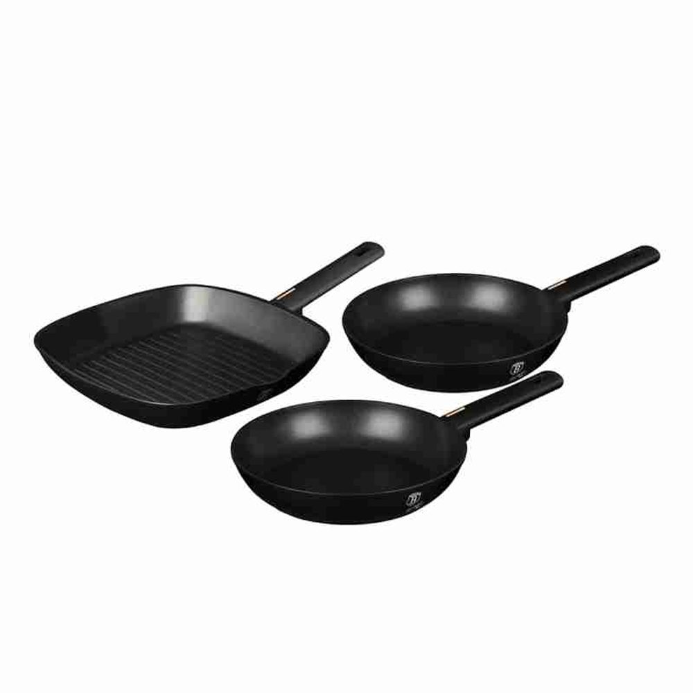 Levně BERLINGERHAUS Sada pánví s titanovým povrchem 3 ks Monaco Collection steak BH-7096