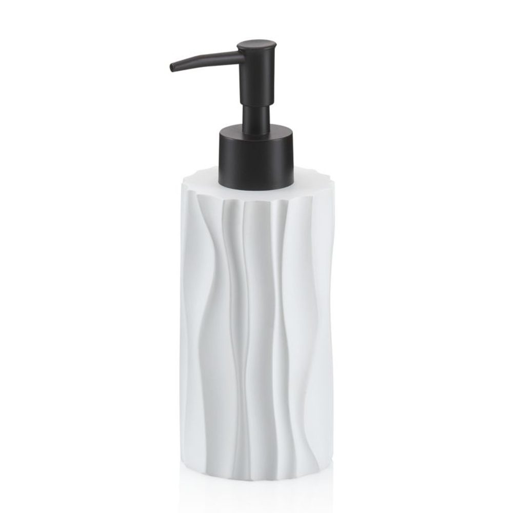 Levně KELA Dávkovač mýdla Merida polyresin bílý 19,0cm 7,0cm 200,0ml KL-23762