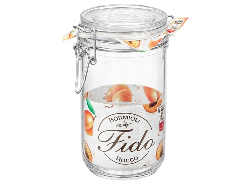 Levně dóza 0,50l FIDO-Bormioli, d9,8x12,7cm, válcovitá, patent.sklo