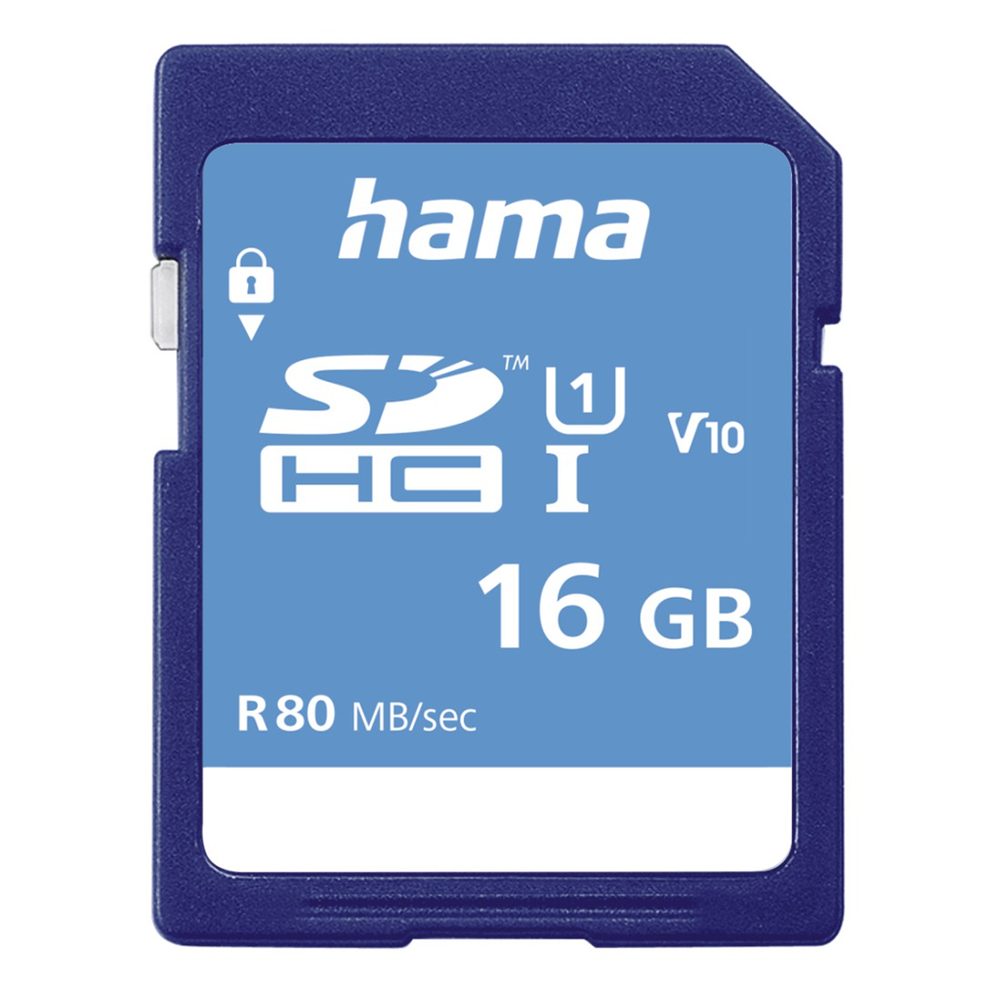 Levně Hama SDHC 16 GB Class 10, UHS-I 80 MB/s, V10