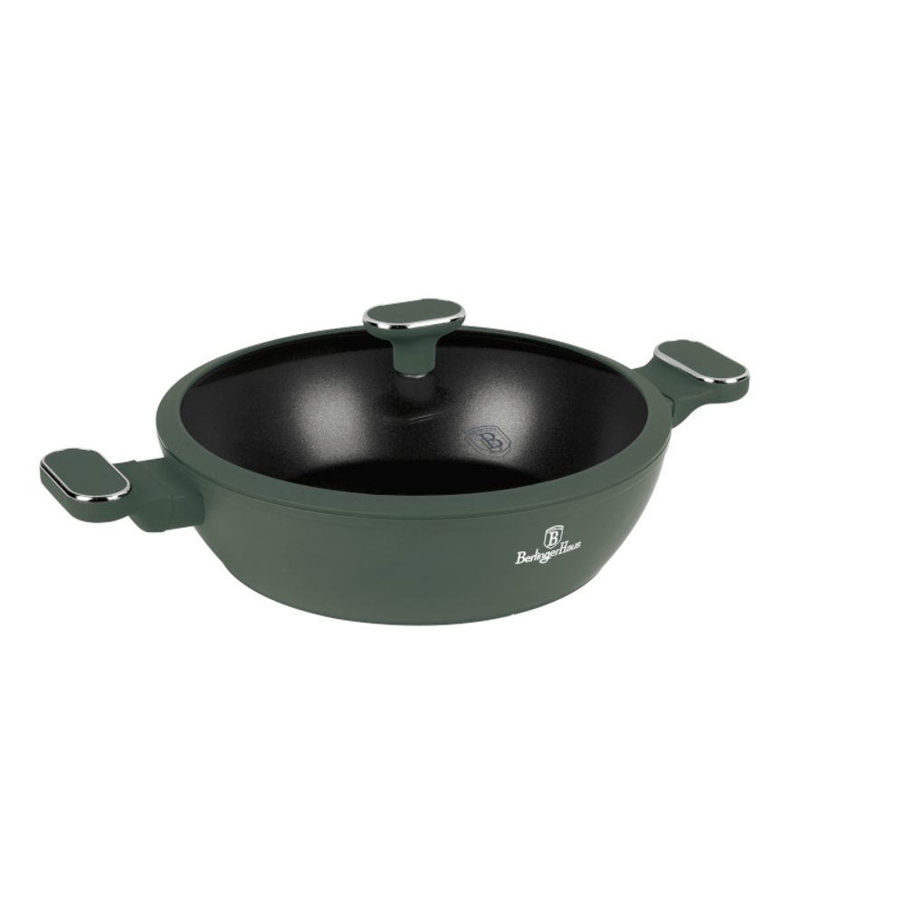 Levně BERLINGERHAUS Kastrol s titanovým povrchem a poklicí 28 cm Matte Green Collection BH-8163