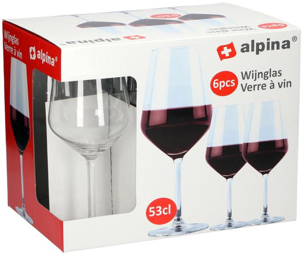 Levně Alpina SKLENICE NA ČERVENÉ VÍNO ALPINA 530ML 6KS