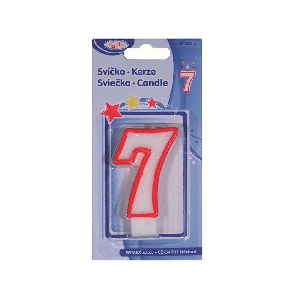 Levně svíčka číslová 7, 75mm, 1ks