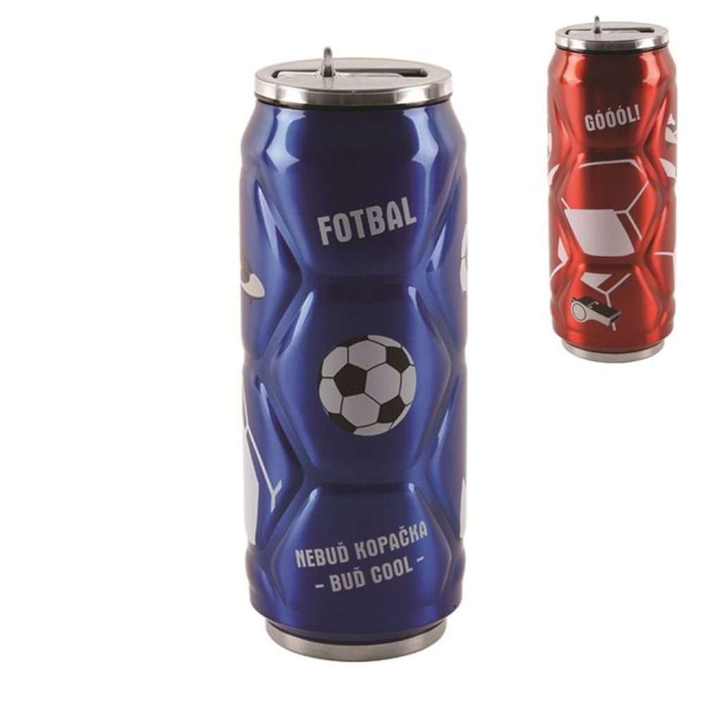 termoska 0,50l NR FOTBAL modrá d7x19cm