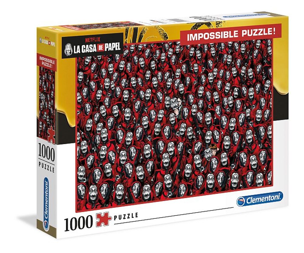 CLEMENTONI Puzzle 1000 dílků Impossible - La Casa de Papel