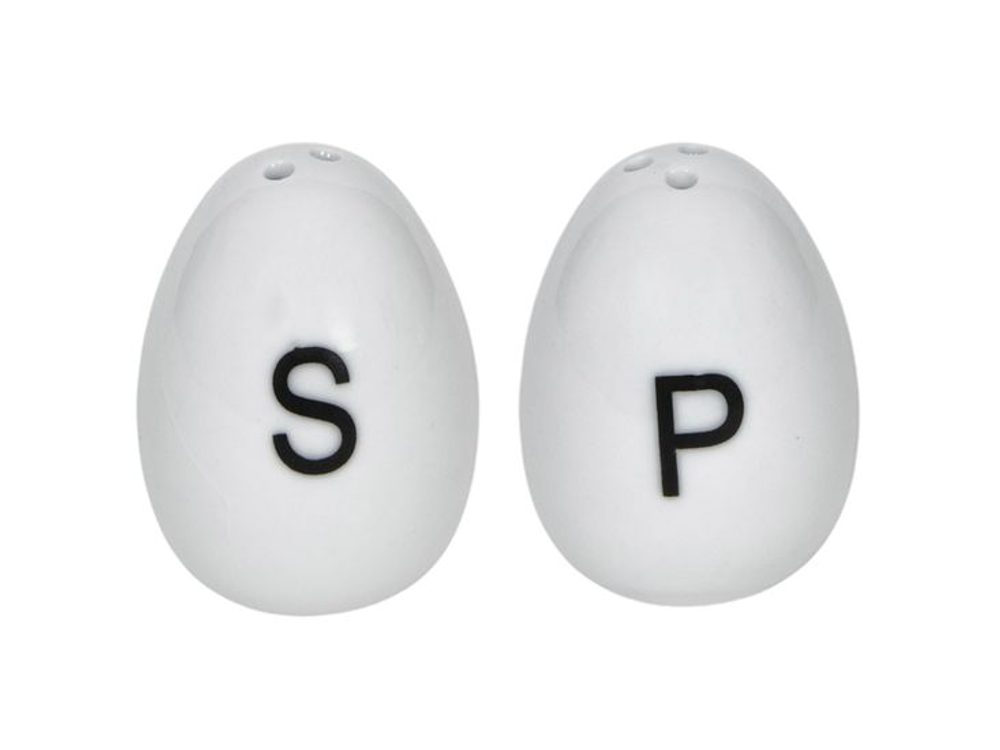 Levně slánka+pepřenka S+P, MINISET, bílý porcelán
