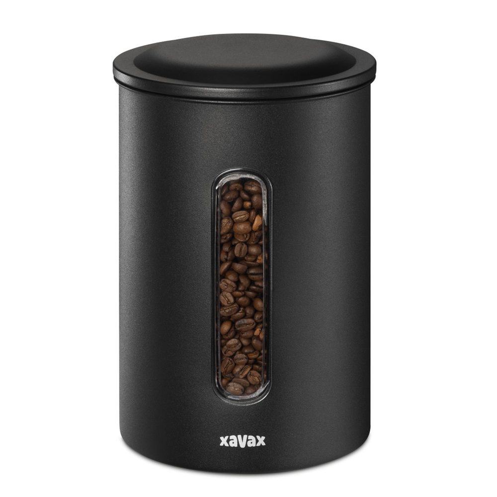 Levně Xavax Barista dóza na 1,3 kg zrnkové kávy nebo 1,5 kg mleté kávy, vzduchotěsná, matná černá