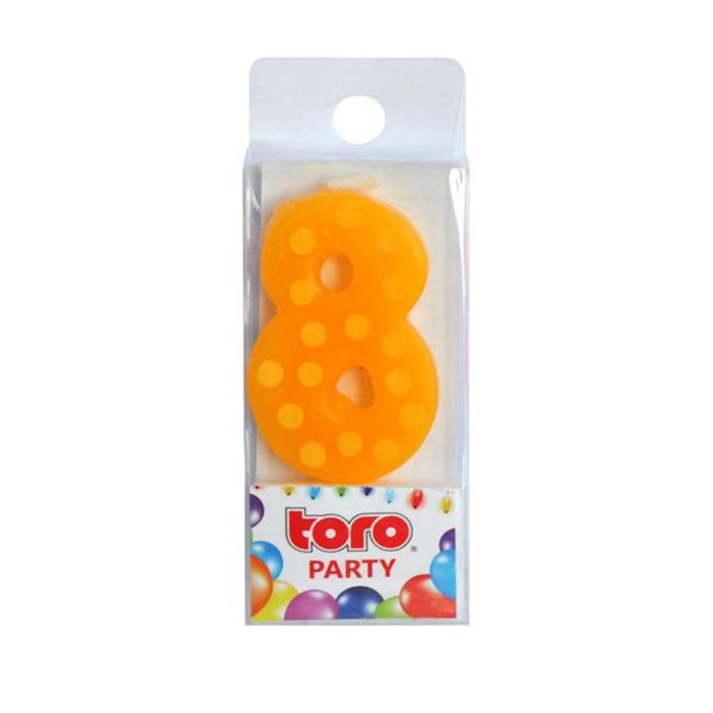 Levně TORO SVÍČKA ČÍSLICE "8", ZAPICHOVACÍ, 3X4,5X0,9CM