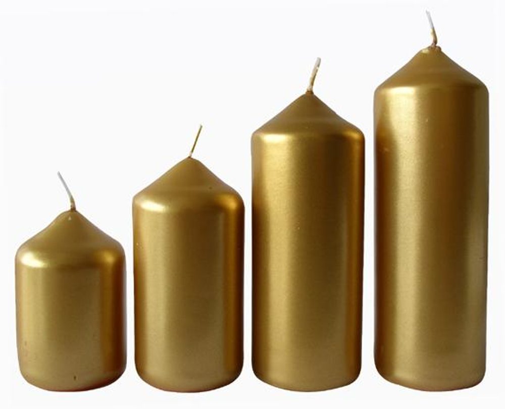 Levně Provence Svíčka adventní zlatá 4 velikosti, průměr 4 cm