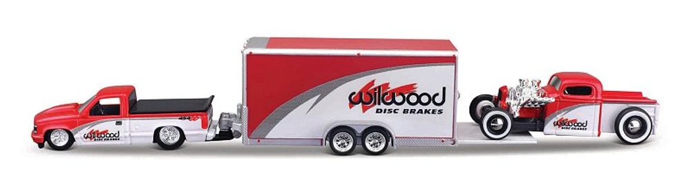 Levně Maisto - Design Team Haulers, 1993 Chevrolet 454 SS Pick-up, Car Trailer, 1936 Chevy Pickup, 1:64