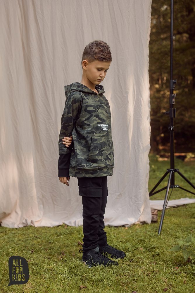 Levně All for kids Chlapecké tepláky černé s bočními kapsami - 104/110