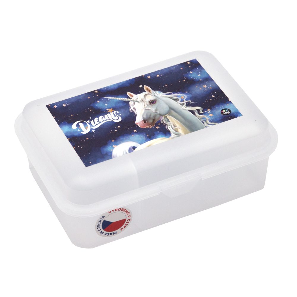 Levně Karton P+P Box na svačinu s přihrádkou Unicorn 1