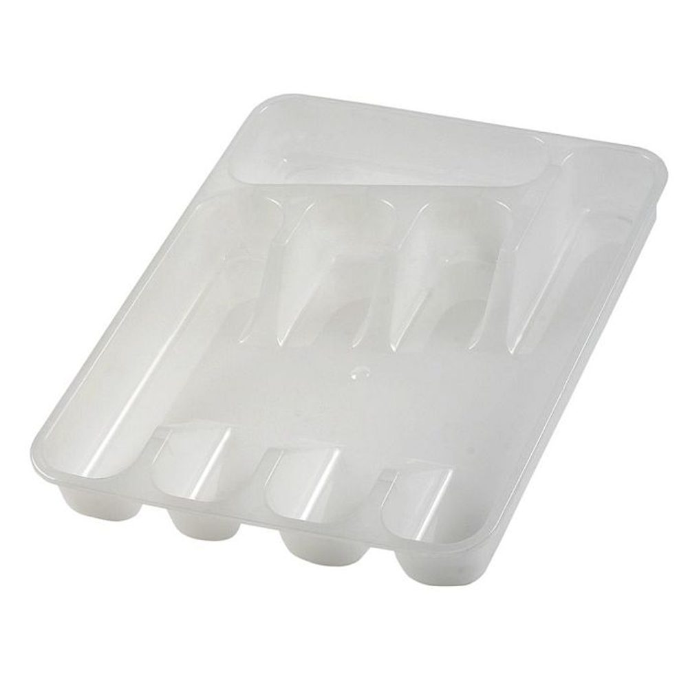 Levně příborník 33,5x26,5x5cm, transp.,5přihr., plast