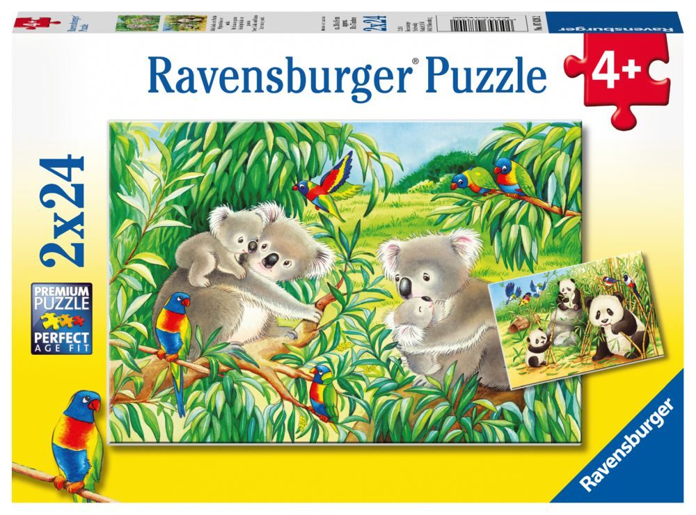 Levně Roztomilé koaly a pandy 2x24 dílků