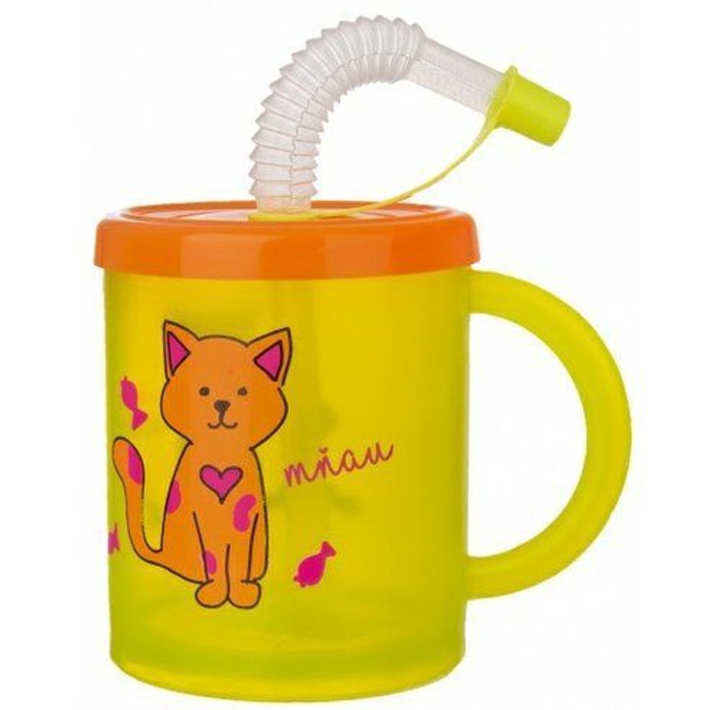 hrnek 0,30l KOČKA, dětský+pítko RUBBY, plast