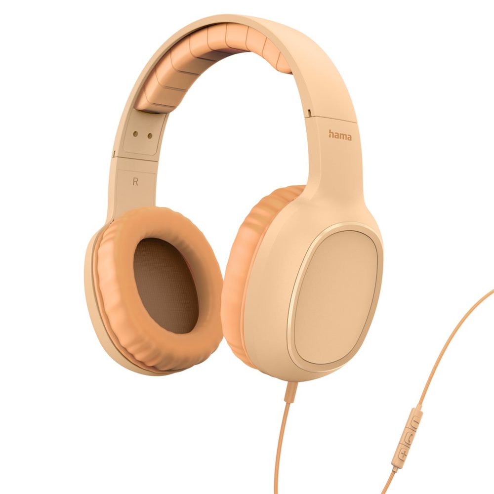 Levně Hama USB-C sluchátka s mikrofonem Fun C, uzavřená, oranžová