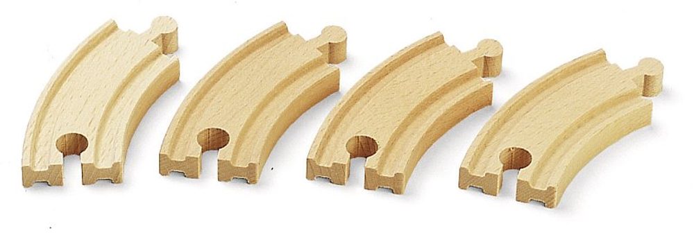 Levně Brio Krátké zatáčky, 90 mm, 4 ks