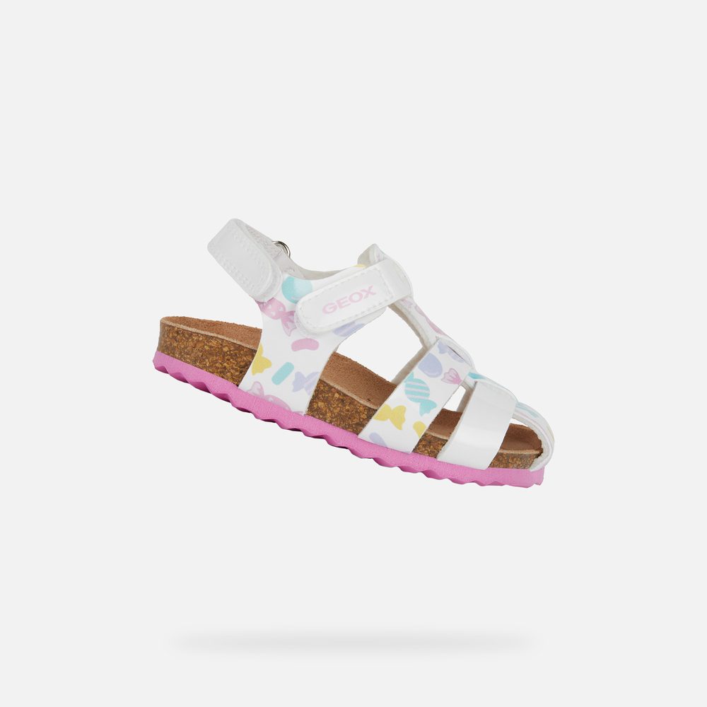 Levně Bílé dívčí sandály Geox Sandal Chalki - 23