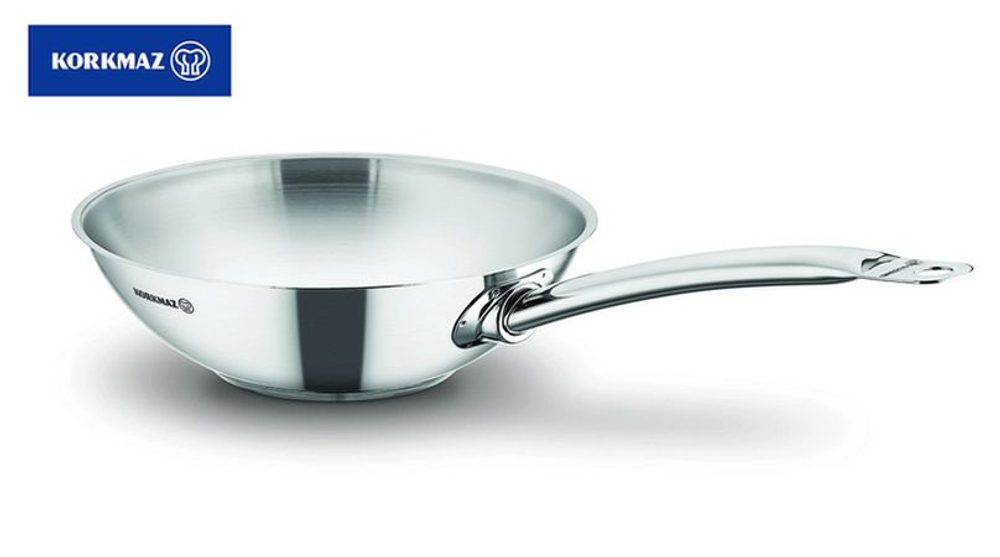 pánev d28cm WOK, 3,5L, v. 8,5cm, indukce, NR