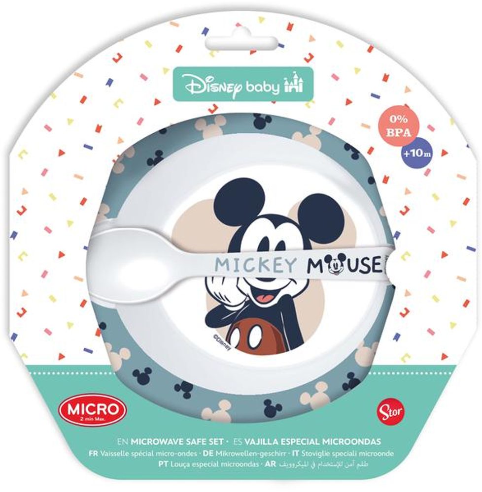 Levně STOR SADA NÁDOBÍ MISKA A LŽÍCE MICKEY