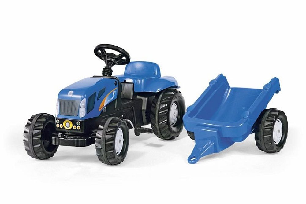 Levně ROLLYTOYS Šlapací traktor New Holland TVT190 s vlečkou