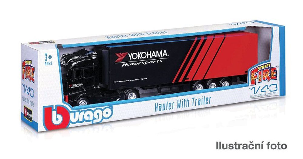 Levně Bburago - Kamiony s přívěsem, Street Fire, 1:43, assort